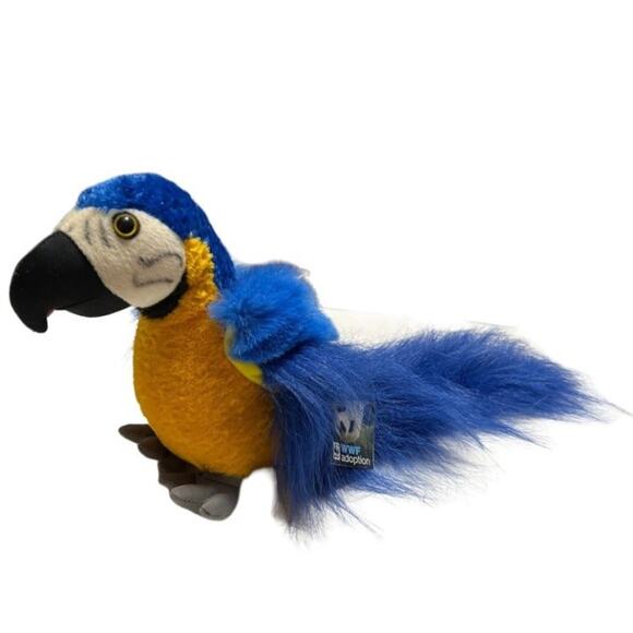Rare World Wildlife Fund Adoption 2008 McCaw Parrot with Tags - Picture 1 of 5